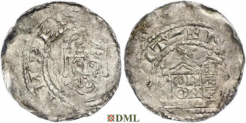 Денарий, Германия, Франкония, Heinrich III (1039-1056), м.д. Speyer. Dbg. 832