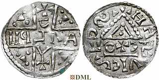 Денарий, Германия, Бавария, Hartwig (1009-1023), м.д. Salzburg, монетарий C✠O, Hahn 1976, 100b2