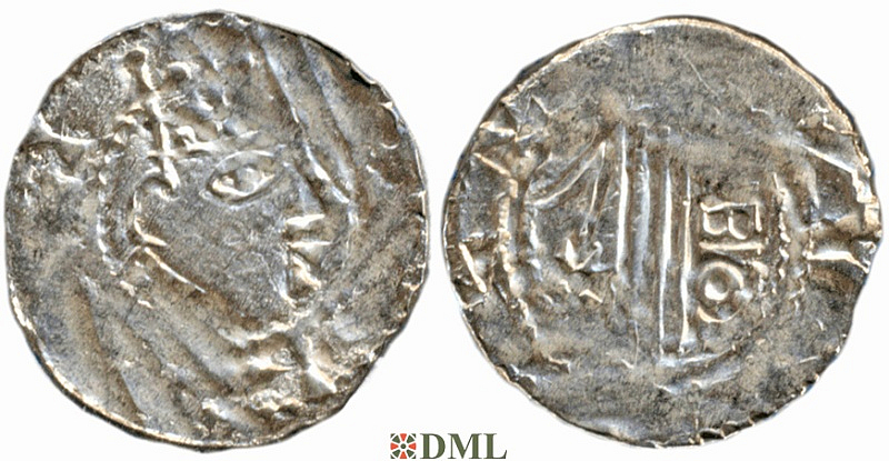 Денарий, Германия, Швабия, Heinrich II (1002-1024), м.д. Esslingen, Dbg. 951