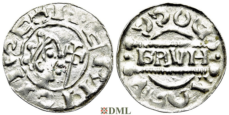 Денарий, Германия, Нижняя Лотарингия, Bruno III (1050-1057), м.д. Dokkum, Ilisch 2000, 21.19