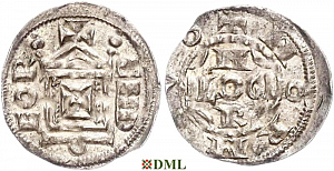 Денарий, Германия, Верхняя Лотарингия, Pilgrim (1027-1036) и Konrad II (1027-1039), м.д. Andernach, Dbg. 454
