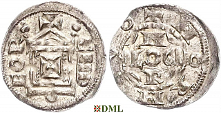 Денарий, Германия, Верхняя Лотарингия, Pilgrim (1027-1036) и Konrad II (1027-1039), м.д. Andernach, Dbg. 454