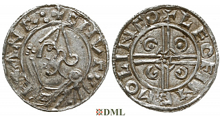 Денарий, Англия, Cnut (1016-1035), м.д. Lincoln, монетарий Leofinc, North 787