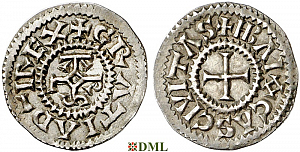 Денье, Каролинги, Charles le Chauve (840-877), м.д. Bayeux, Depeyrot 127