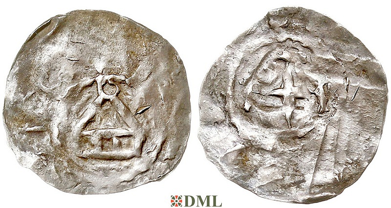 Обол, Германия, Швабия, Otto III (983-1002) или Heinrich II (1002-1024), м.д. Konstanz, Dbg 1838