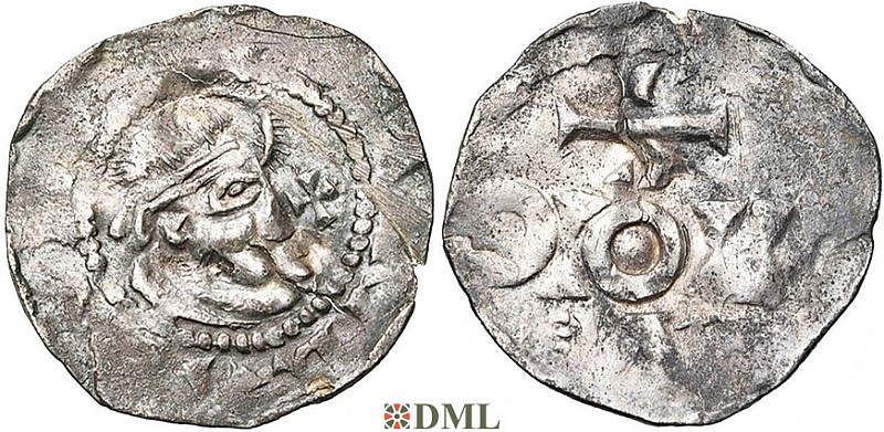 Денарий, Германия, Нижняя Лотарингия, Konrad II (1027-1039), м.д. Nijmegen-Tiel, Ilisch 2000, 8.17