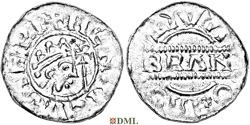 Денарий, Германия, Нижняя Лотарингия, Bruno III (1050-1057), м.д. Leeuwarden, Ilisch 2000, 21.14