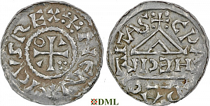 Денарий, Германия, Бавария, Heinrich II (1002-1024), м.д. Cham, монетарий HECIL, Hahn 1976, 80a1