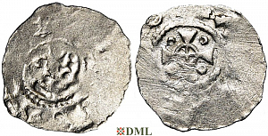 Денарий, Германия, Нижняя Лотарингия, Albert III (1063-1102), м.д. Dinant, Ilisch 2014, 30.10