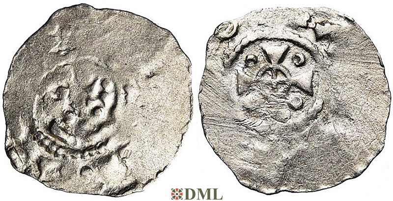 Денарий, Германия, Нижняя Лотарингия, Albert III (1063-1102), м.д. Dinant, Ilisch 2014, 30.10