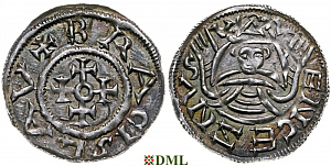 Денарий, Чехия, Богемия, Břetislav I (1034-1055), Šmerda 1996, 145a