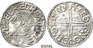 Денарий, Англия, Æthelred II (978-1016), м.д. London, монетарий Leofnoth, North 774