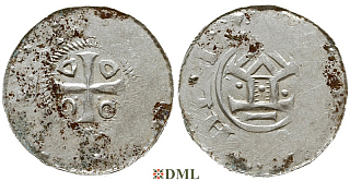 Денарий, Германия, Саксония, Otto III (983-1002), м.д. Goslar, type OAP