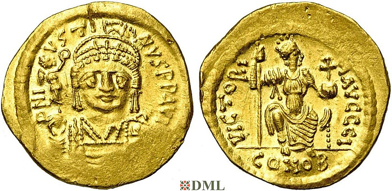 Солид, Византия, Justin II  (565-578) , м.д. Constantinople