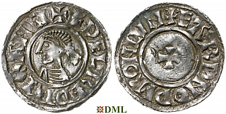 Денарий, Англия, Æthelred II (978-1016), м.д. London, монетарий Eadnoth, North 777