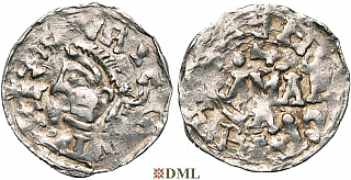 Денарий, Германия, Нижняя Лотарингия, Henrich II (1002-1024), м.д. Aachen, Ilisch 2014, 50.4