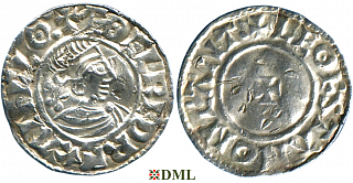 Денарий, Англия, Æthelred II (978-1016), м.д. Canterbury, монетарий Leofstan, North 780