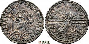Денарий, Англия, Harold I (1035-1040), м.д. Lewes, монетарий Eadwine, North 803