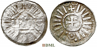 Денарий, Германия, Саксония, Anonymous bishop, Sachesnpfennig, Kilger 2000, KN 1