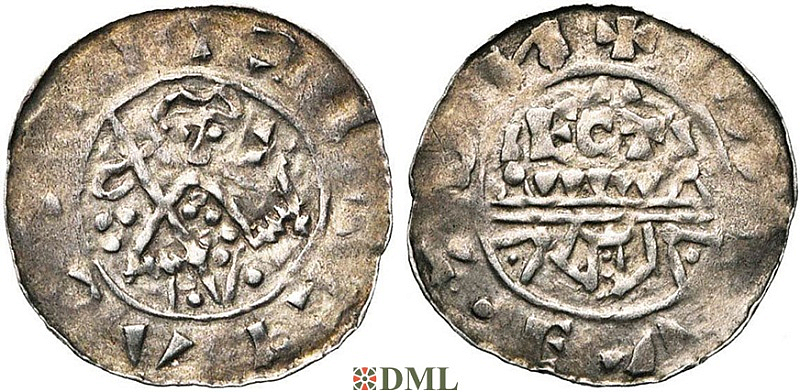 Денарий, Германия, Нижняя Лотарингия, Gf. Floris I (1049-1061), м.д. Leiden, Ilisch 2000 12.6