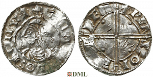 Денарий, Англия, Cnut  (1016-1035), м.д. London, монетарий Wynsige, North 781