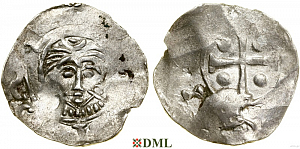 Денарий, Германия, Верхняя Лотарингия, Haimo (990-1024), м.д. Verdun, Dbg. 1982