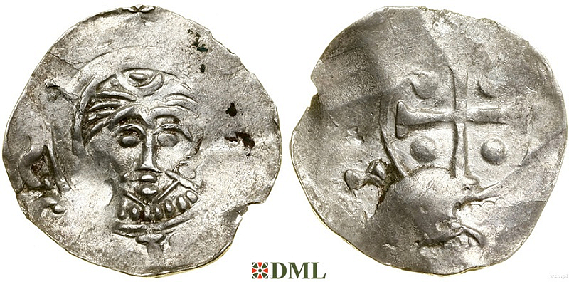 Денарий, Германия, Верхняя Лотарингия, Haimo (990-1024), м.д. Verdun, Dbg. 1982