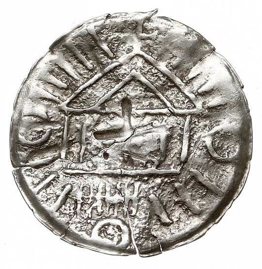 Денарий, Германия, Саксония, Anonymous bishop, Sachesnpfennig, Kilger 2000, KN 1
