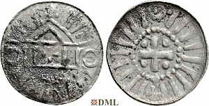 Денарий, Германия, Саксония, Anonymous bishop, Sachesnpfennig, Kilger 2000, KN 1
