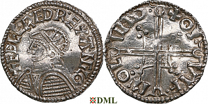 Денарий, Англия, Æthelred II (978-1016), м.д. London, монетарий Oswulf, North 775