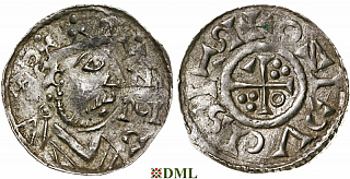 Денарий, Германия, Бавария, Heinrich II (1002-1024), м.д. Regensburg, монетарий IZO, Hahn 1976, 29c4.11