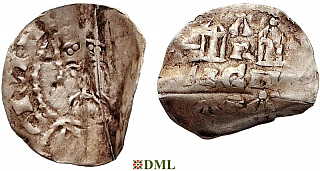 Денарий, Германия, Швабия, Heinrich II (1002-1024), м.д. Strassburg, Dbg. 920