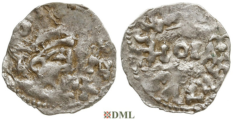 Денарий, Германия, Нижняя Лотарингия, Otto III (983-1002), м.д. Huy, Ilisch 2014, 33.7
