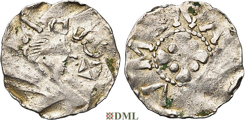 Денарий, Германия, Нижняя Лотарингия, Gf. Albert II (1031-1063), м.д. Namur, Ilisch 2014, 31.8