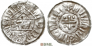Денарий, Германия, Саксония, Anonymous bishop, Sachesnpfennig, Kilger 2000, KN 1