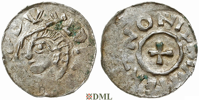 Денарий, Германия, Саксония, Bernhard I (973-1011), м.д. Bardowick, Dbg. 585