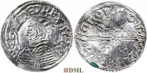 Денарий, Англия, Æthelred II (978-1016), м.д. York, монетарий Othgrim, North 775