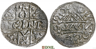 Денарий, Германия, Бавария, Heinrich V (1018-1026), м.д. Regensburg, монетарий ADALD, Hahn 1976, 31a2