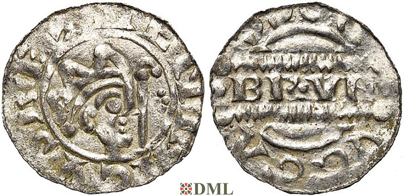Денарий, Германия, Нижняя Лотарингия, Bruno III (1050-1057), м.д. Dokkum, Ilisch 2000, 21.22
