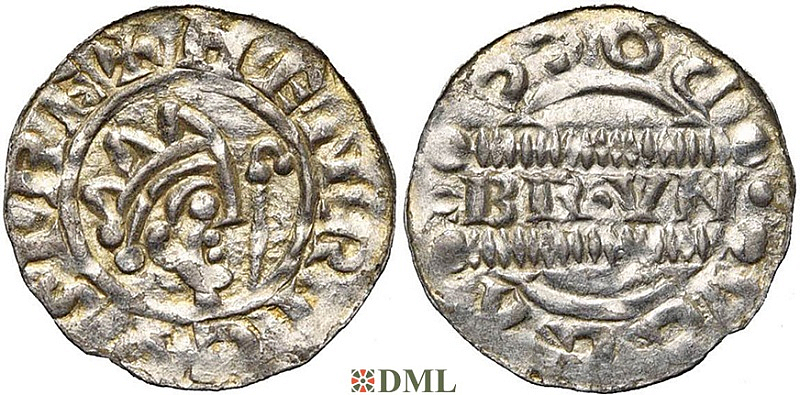 Денарий, Германия, Нижняя Лотарингия, Bruno III (1050-1057), м.д. Dokkum, Ilisch 2000, 21.22