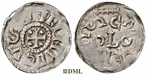 Денарий, Германия, Нижняя Лотарингия, Heinrich II (1014-1024), м.д. Koln