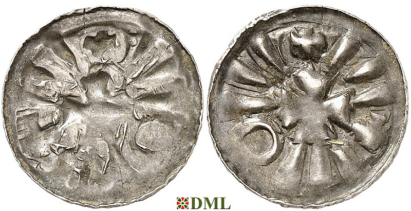 Денарий, Германия, Саксония, Anonymous bishop, Sachesnpfennig, Kilger 2000, KN 4