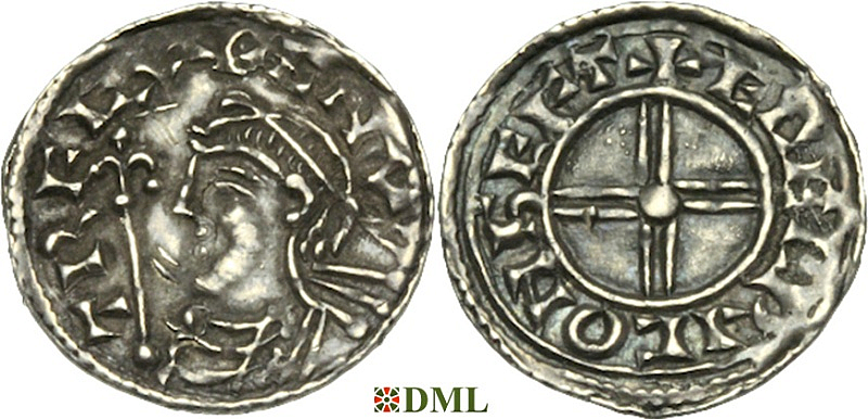Денарий, Англия, Cnut (1016-1035), м.д. Shaftesbury, монетарий Æthelric, North 790