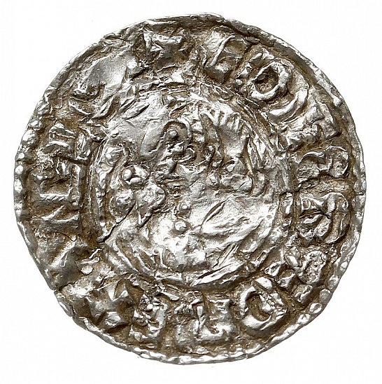 Денарий, Англия, Æthelred II (978-1016), м.д. Winchester, монетарий Ælfsige, North 770