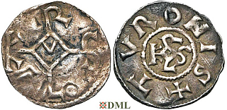Обол, Каролинги, Charlemagne (768-814), м.д. Melle