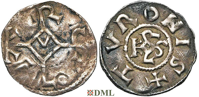 Обол, Каролинги, Charlemagne (768-814), м.д. Melle