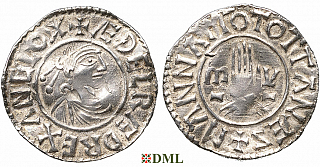Денарий, Англия, Æthelred II (978-1016), м.д. Totnes, монетарий Manna, North -