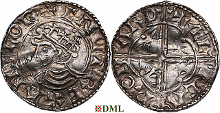 Денарий, Англия, Cnut  (1016-1035), м.д. Barnstaple, монетарий Ælfgar, North 781