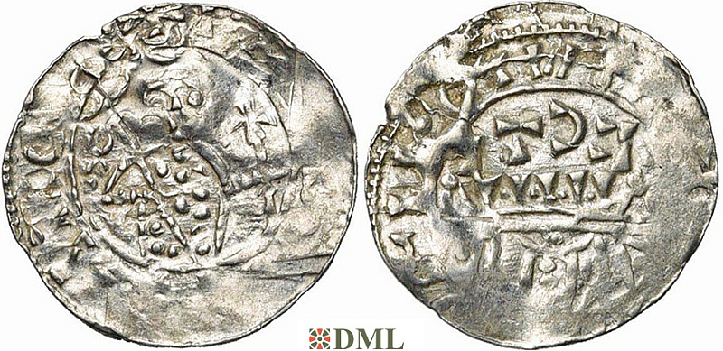 Денарий, Германия, Нижняя Лотарингия, Gf. Floris I (1049-1061), м.д. Leiden, Ilisch 2000 12.5