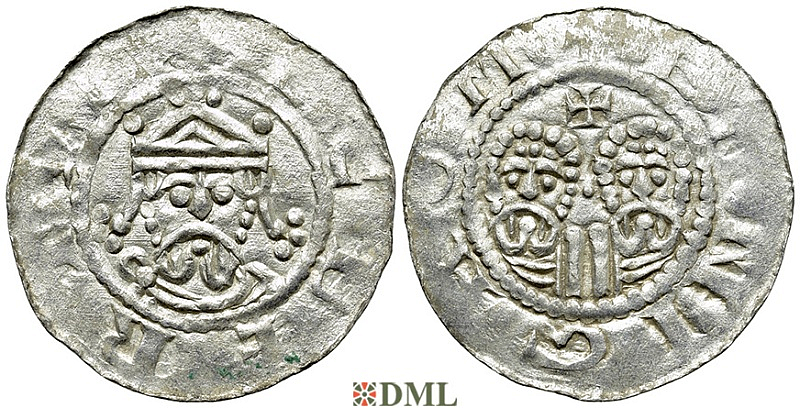 Денарий, Германия, Нижняя Лотарингия, Gf. Egbert II (1068-1090), м.д. Emnighem